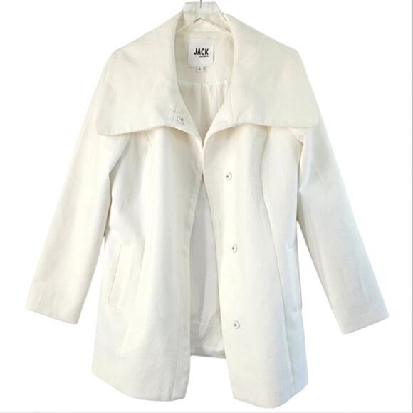 Jack By Bb Dakota Jackets & Coats White Mid Calf Lighter Weight Jacket Size L - Picture 9 of 16